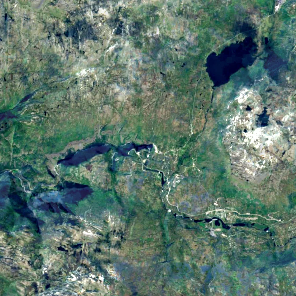Vøringfossen seen from above (Sentinel-2)