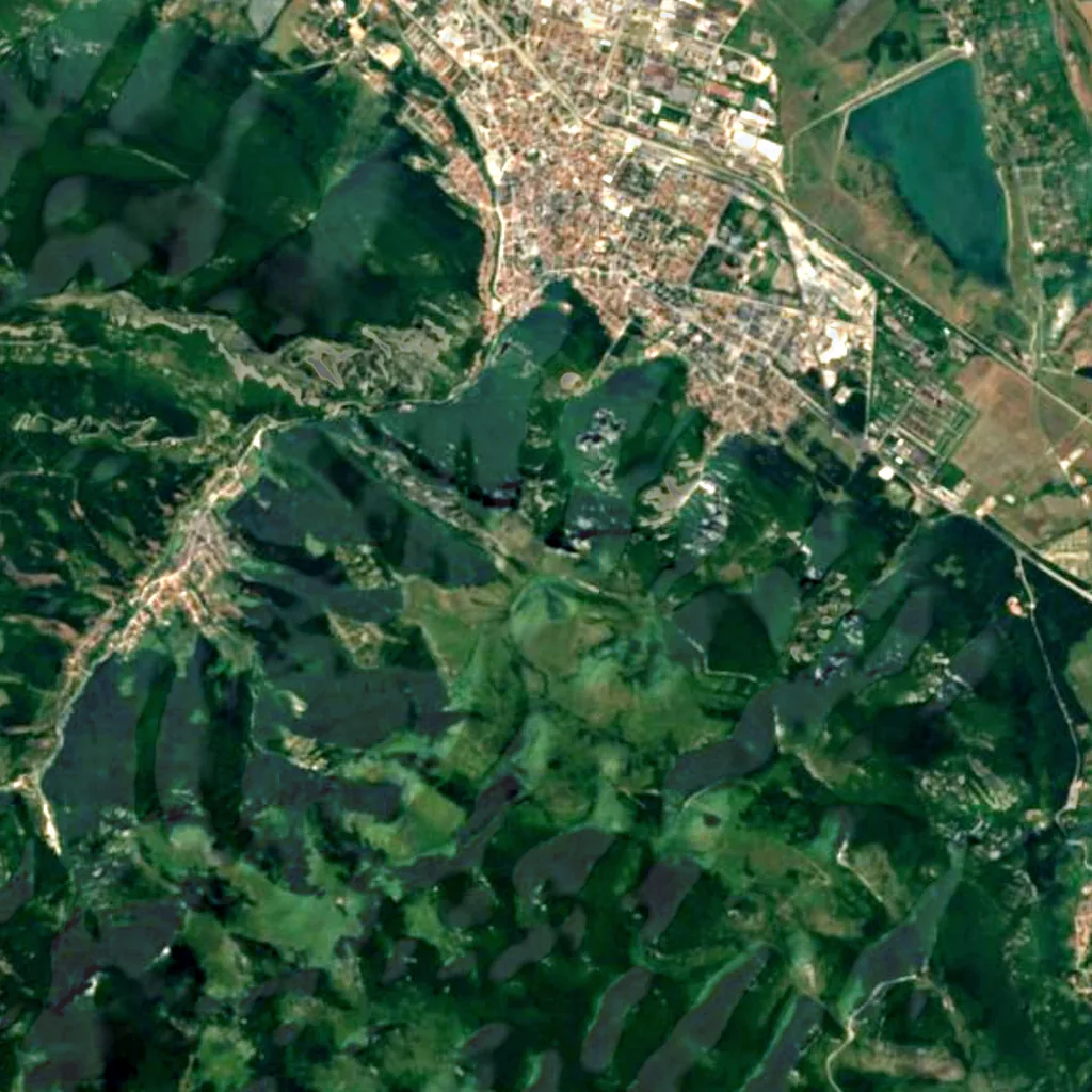 Vrachanska skaklya seen from above (Sentinel-2)