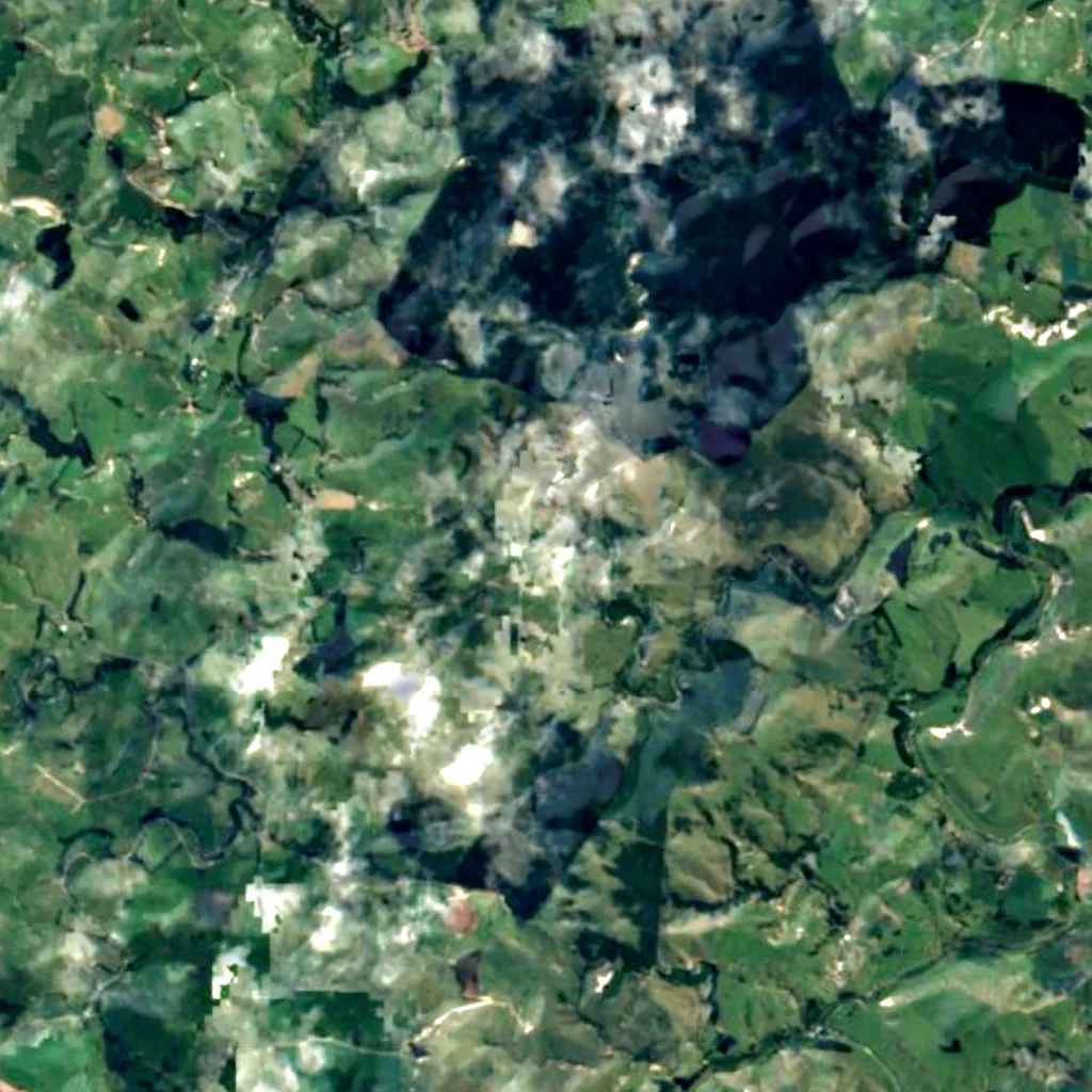 Waihi Falls seen from above (Sentinel-2)