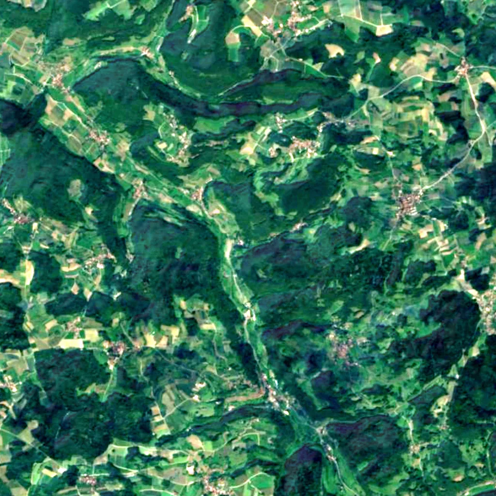 Wasserfall bei Äpfelbach seen from above (Sentinel-2)