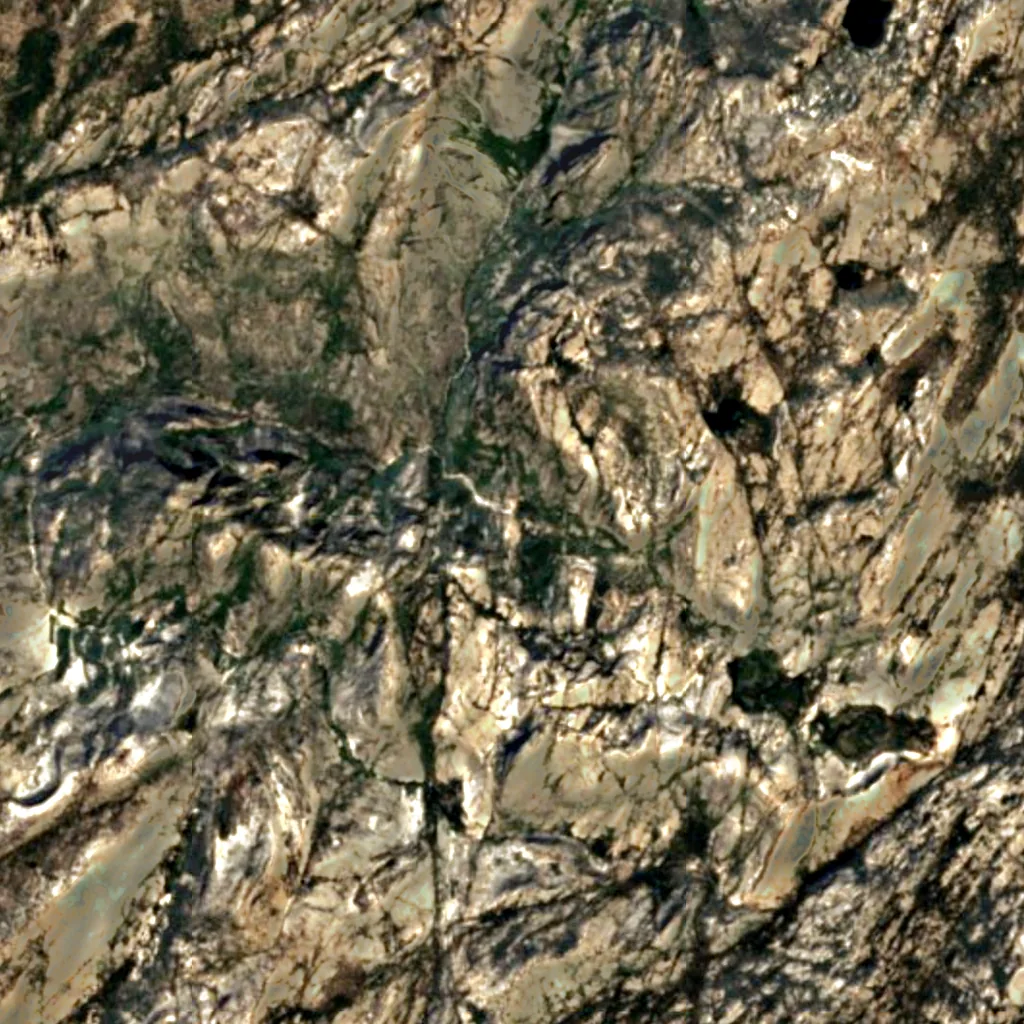 Waterwheel Falls seen from above (Sentinel-2)