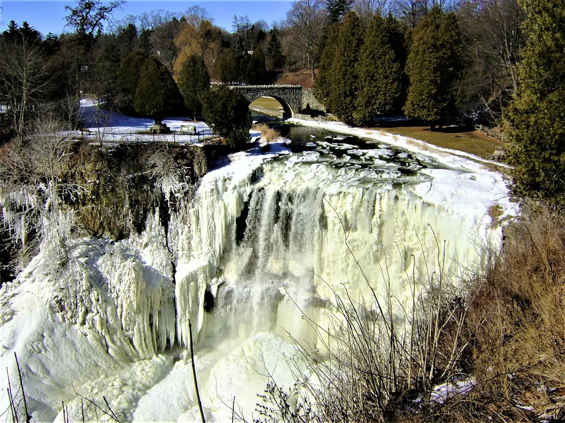 Spencer Gorge-Webster's Falls Conservation Area- Webster's Falls in Winter- Hamilton-Ontario