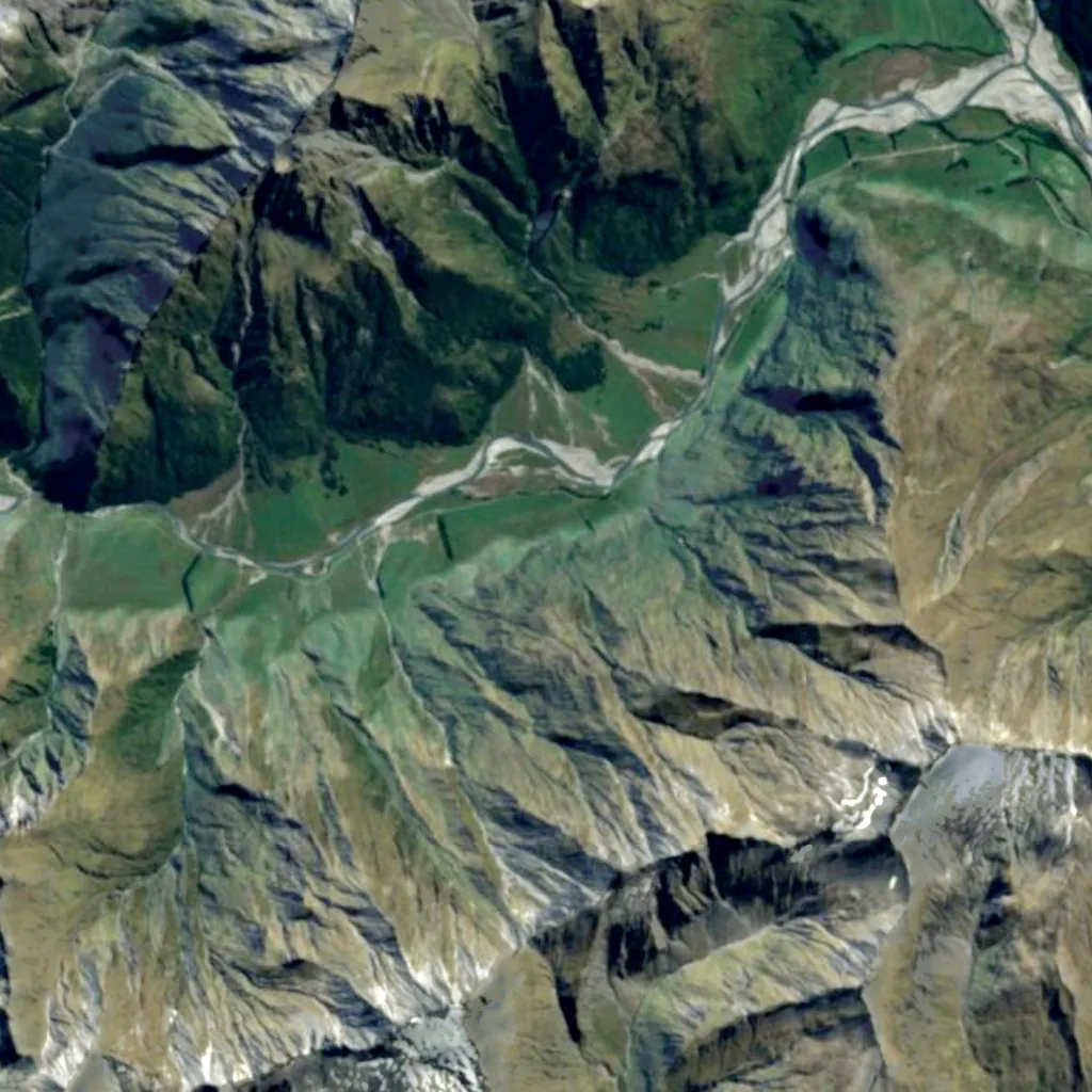 Wishbone Falls seen from above (Sentinel-2)