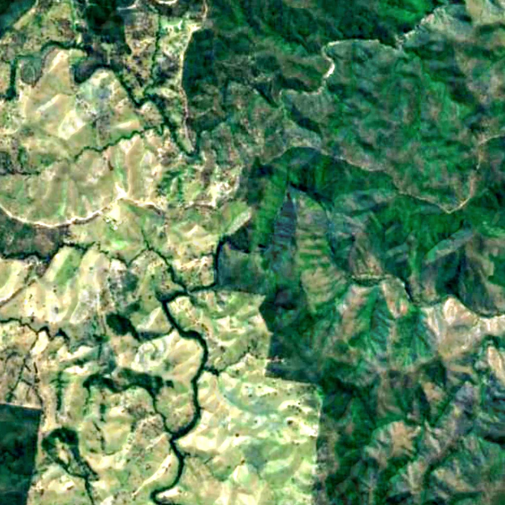 Yabba Falls seen from above (Sentinel-2)