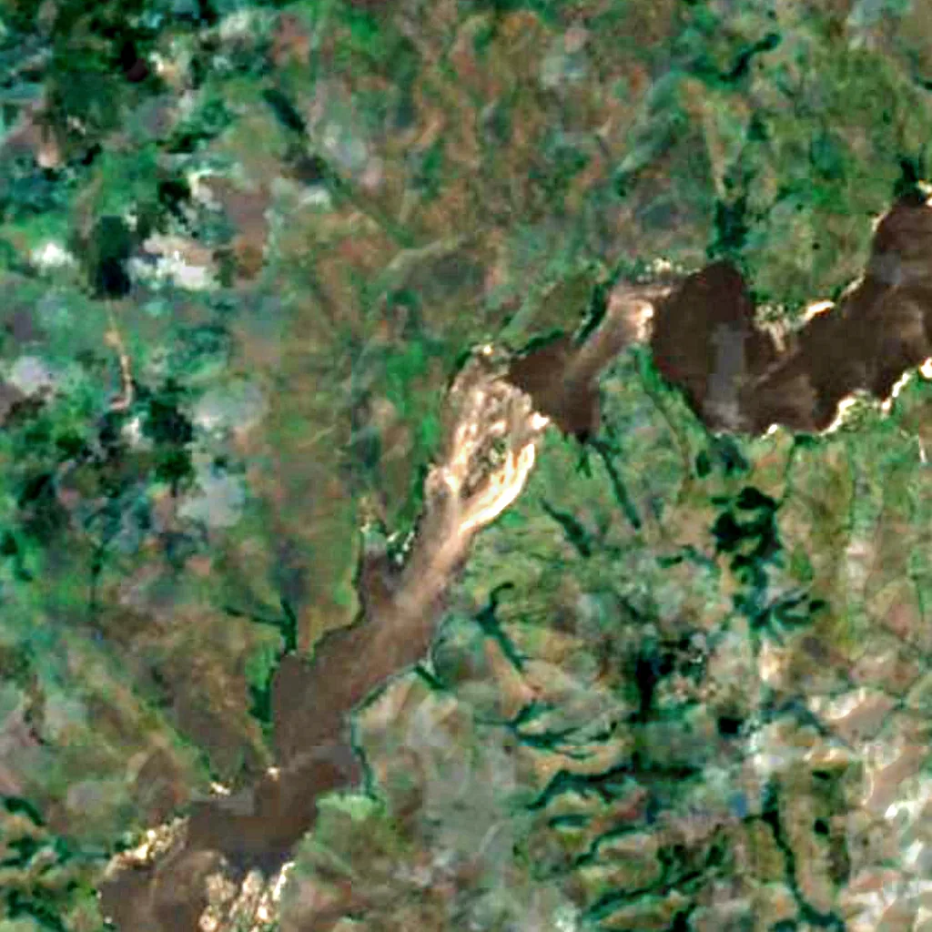 Yellala Falls seen from above (Sentinel-2)