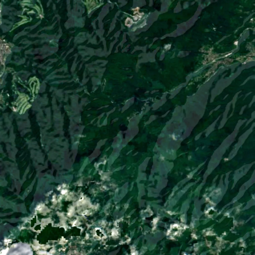 Yuhi Falls seen from above (Sentinel-2)