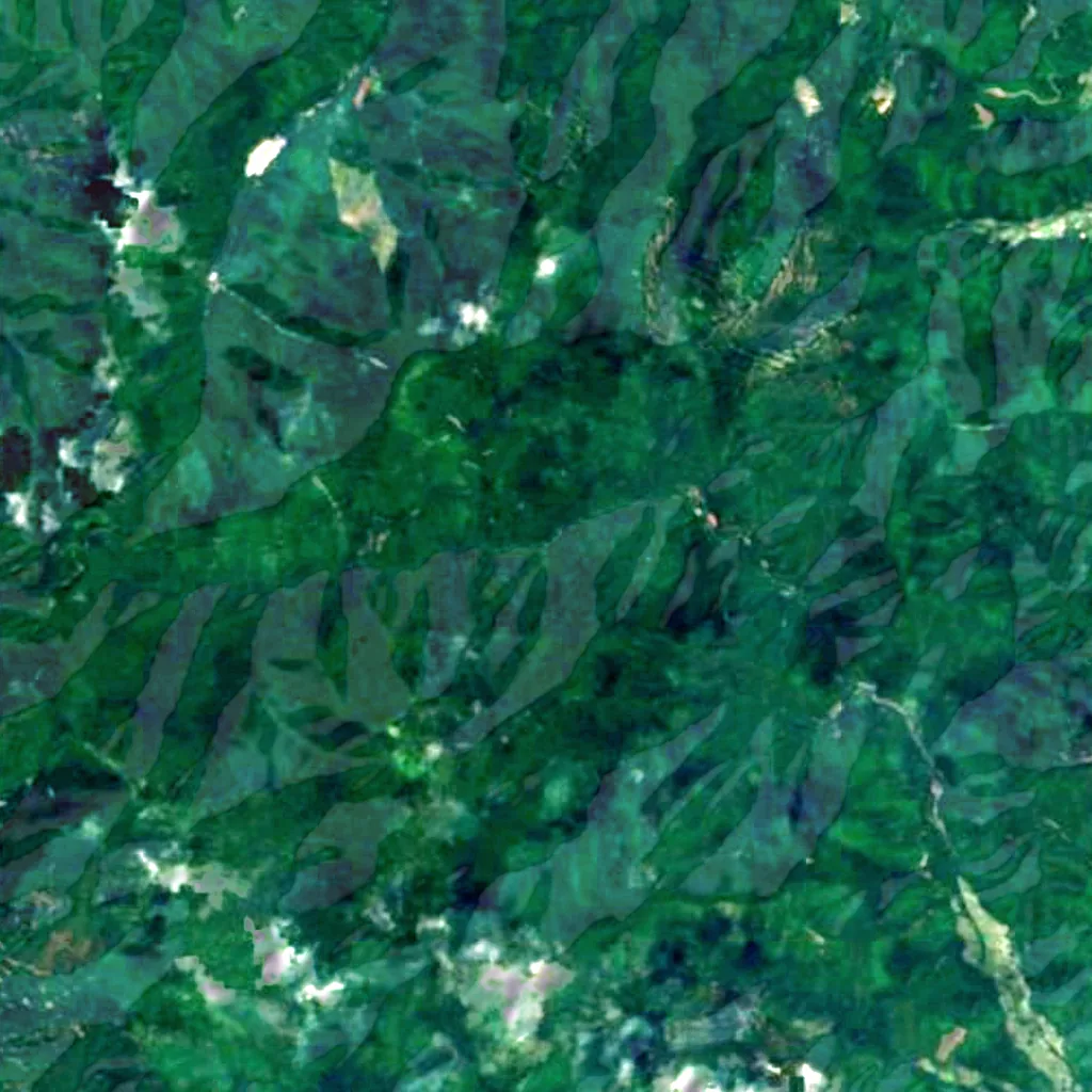 Yukiwa Falls seen from above (Sentinel-2)