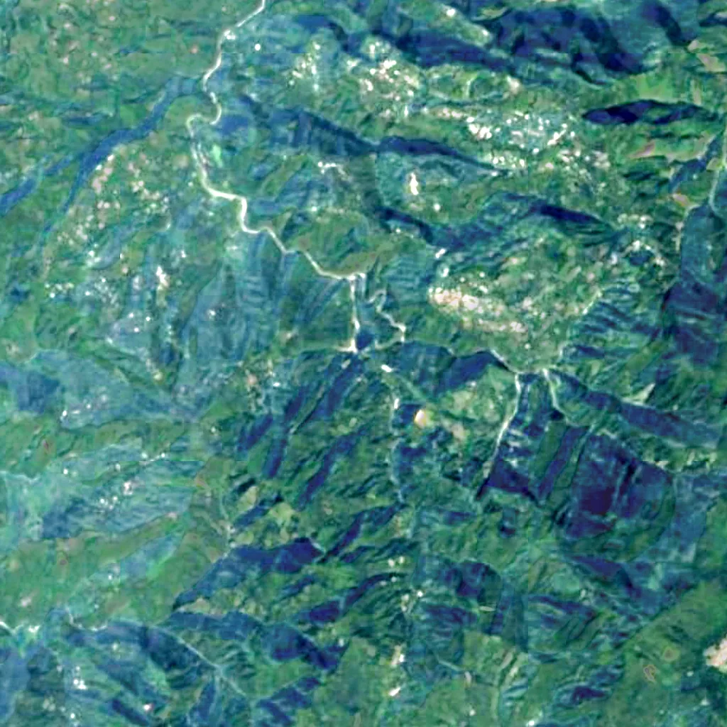 Yuntan Waterfall seen from above (Sentinel-2)