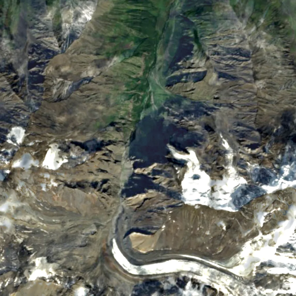 Zæjgælan seen from above (Sentinel-2)
