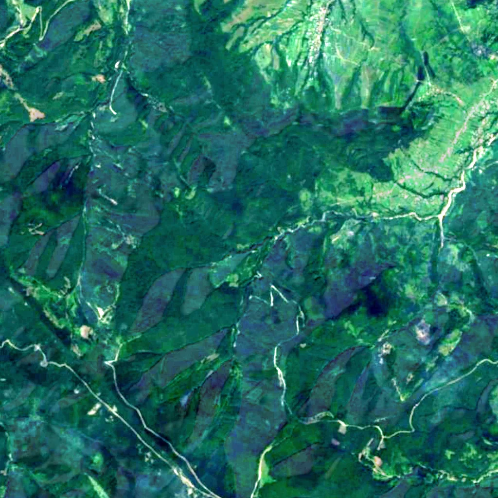 Zamlatskyi waterfall seen from above (Sentinel-2)