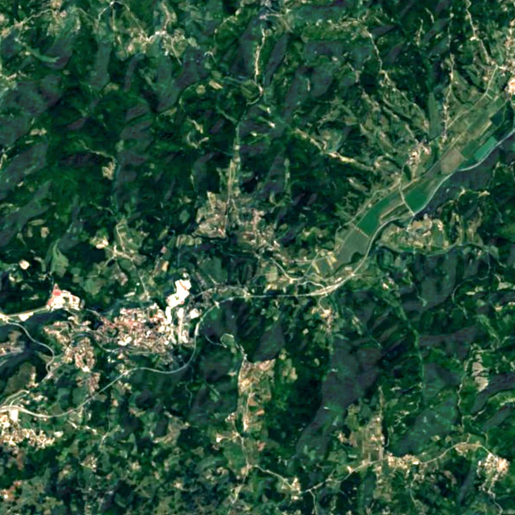 Zarečki krov seen from above (Sentinel-2)