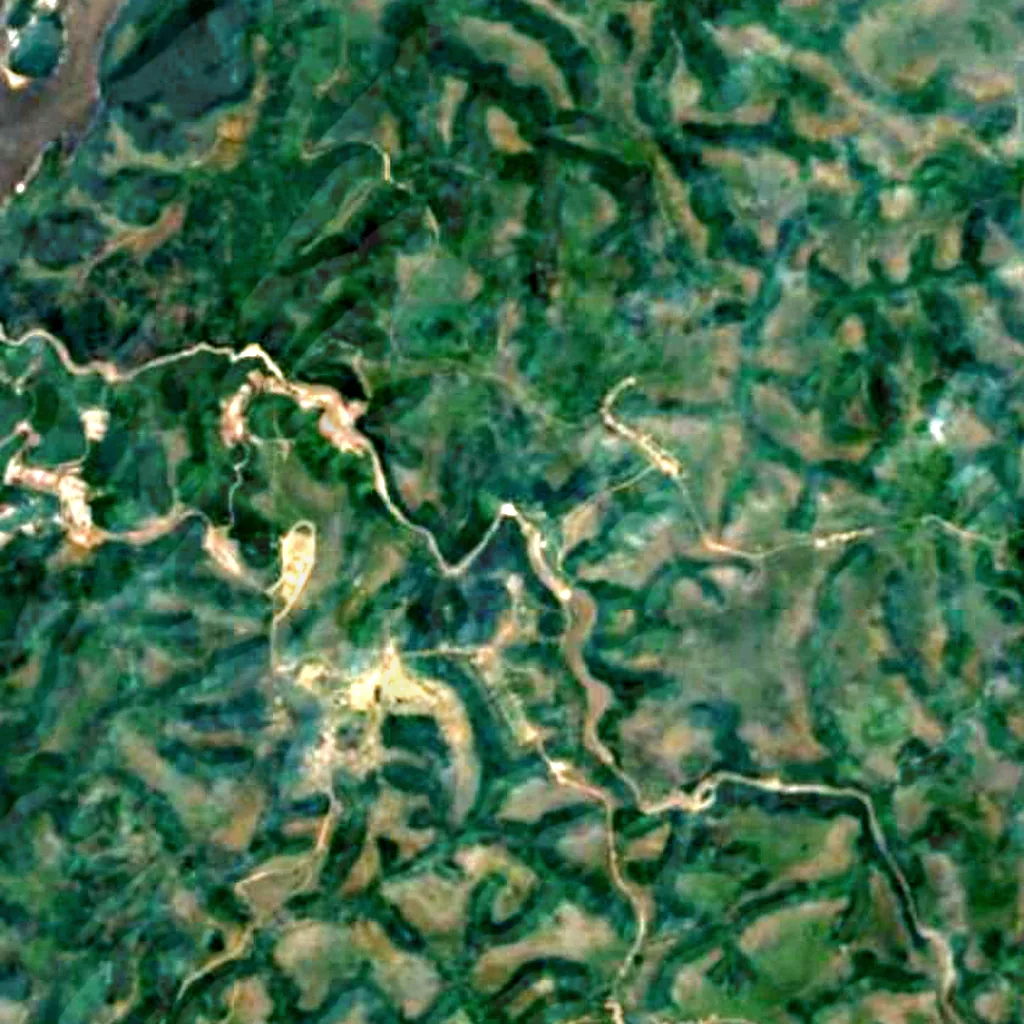 Zongo Falls seen from above (Sentinel-2)